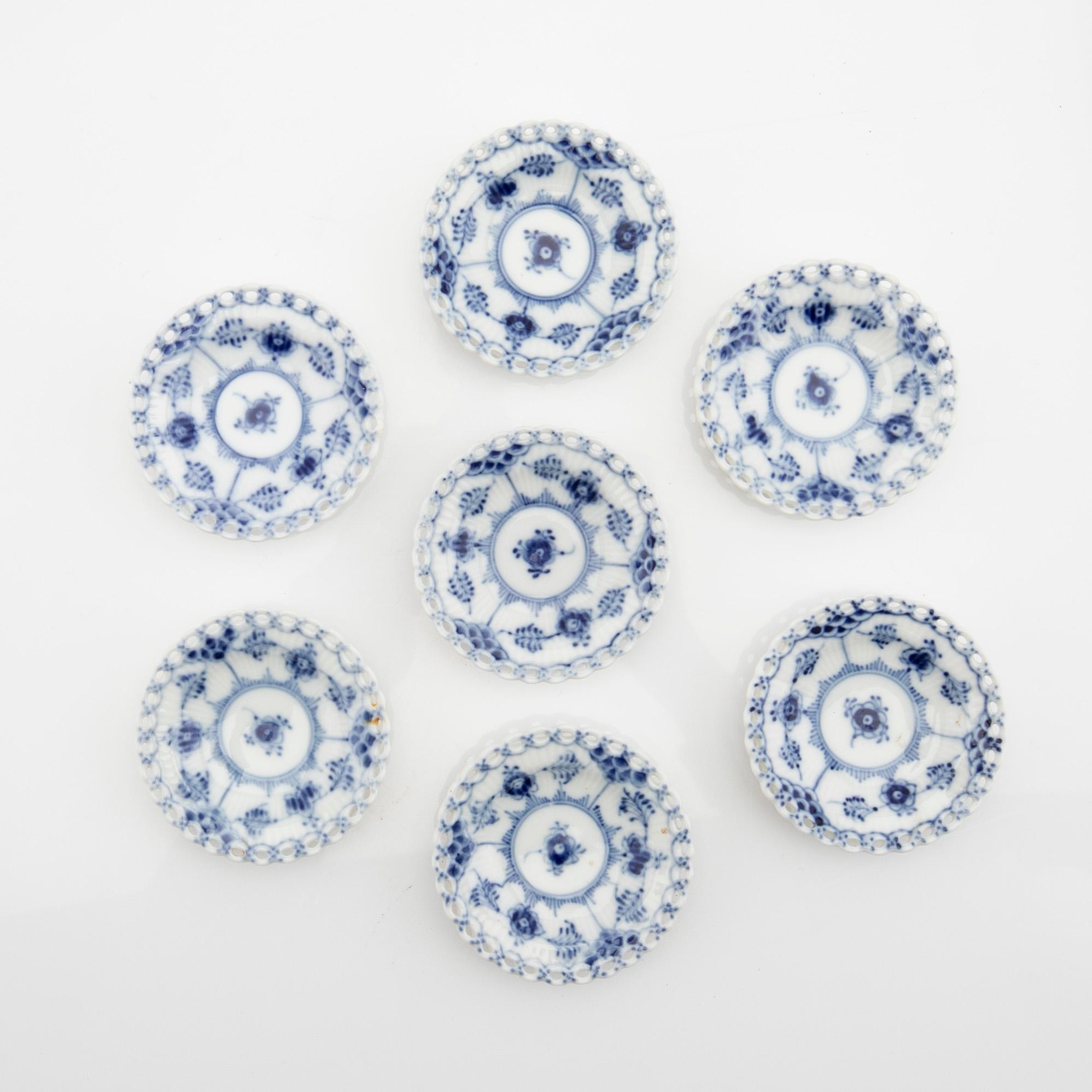 Service, 46 pieces, porcelain, Blue Fluted "Full Lace" and "Half Lace", Royal Copenhagen, Denmark.