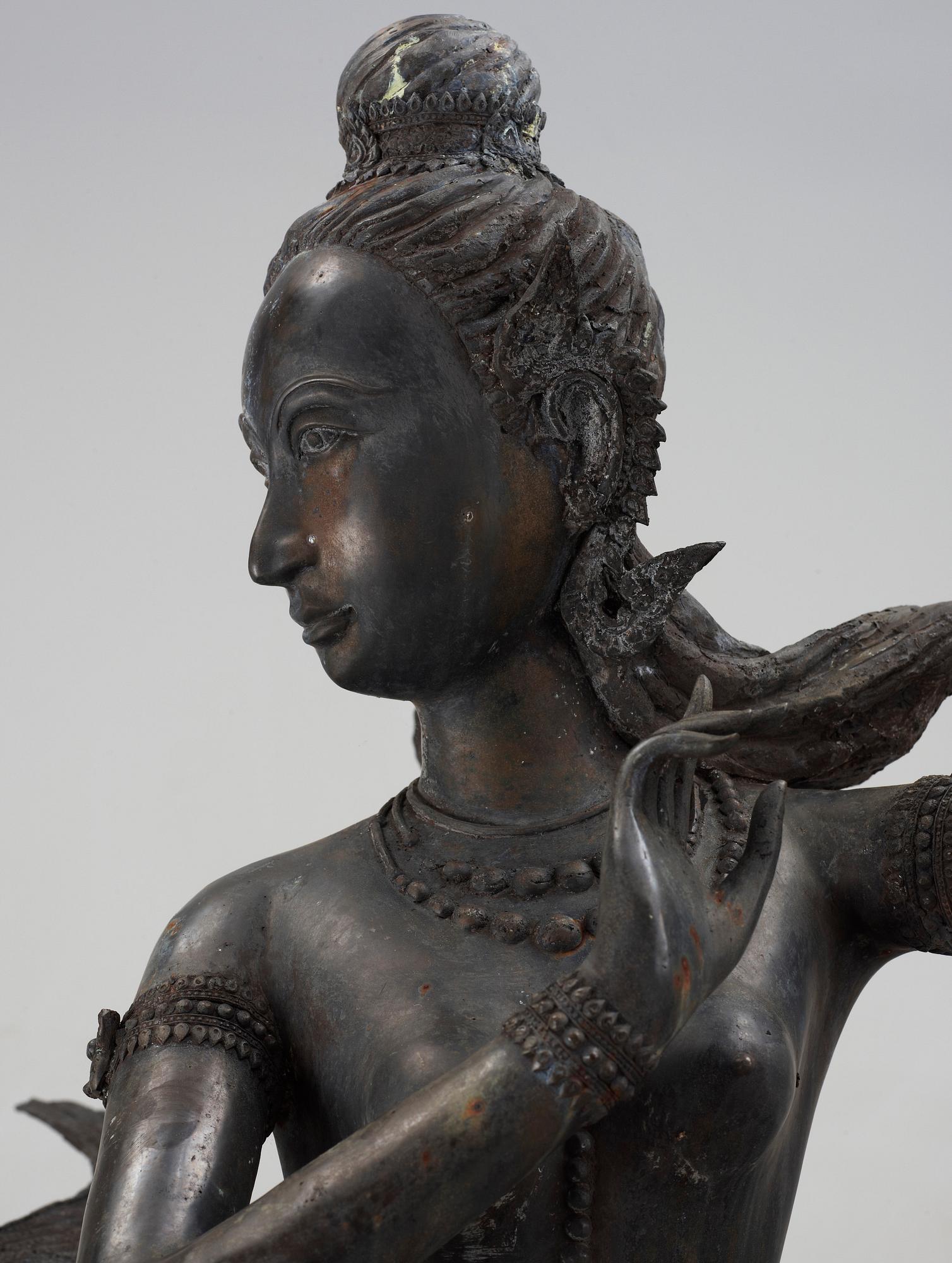 SKULPTUR, brons, troligen Thailand.