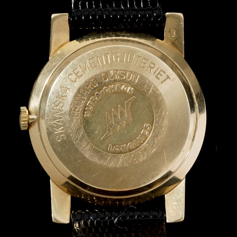 HERRARMBANDSUR, 18k guld, Longines, Automatic, Ultra-chron, dat 1972.