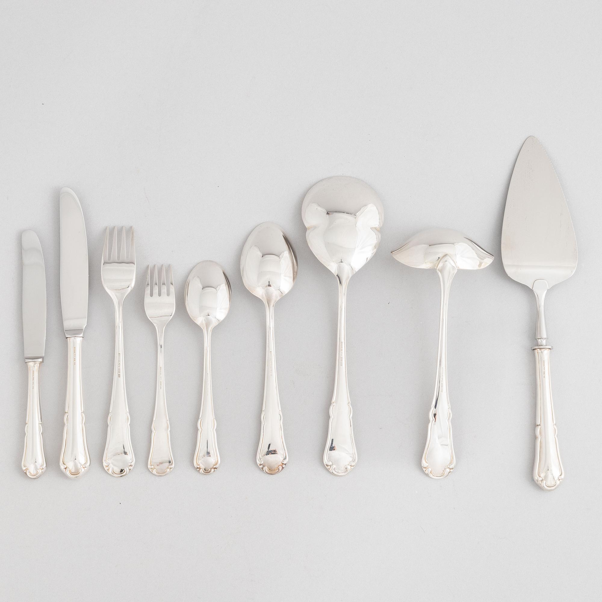 A 73-piece Swedish silver cutlery, model  'Rådhus', including MEMA, Lidköping 1992.