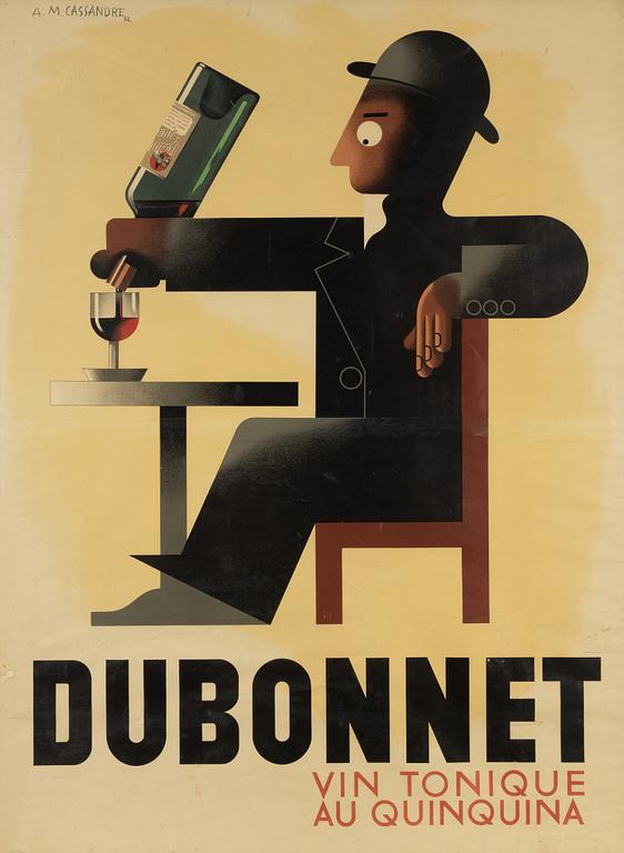 Adolphe Mouron Cassandre, after. Lithographic poster, Axel Andreasen & Sønner, Copenhagen, Denmark, 1950's.