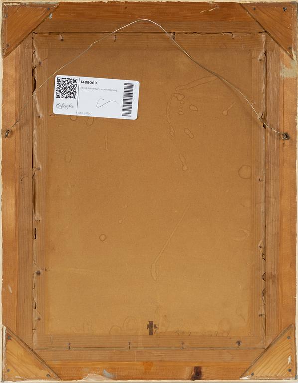 Arvid Johanson, oil on panel, signed.