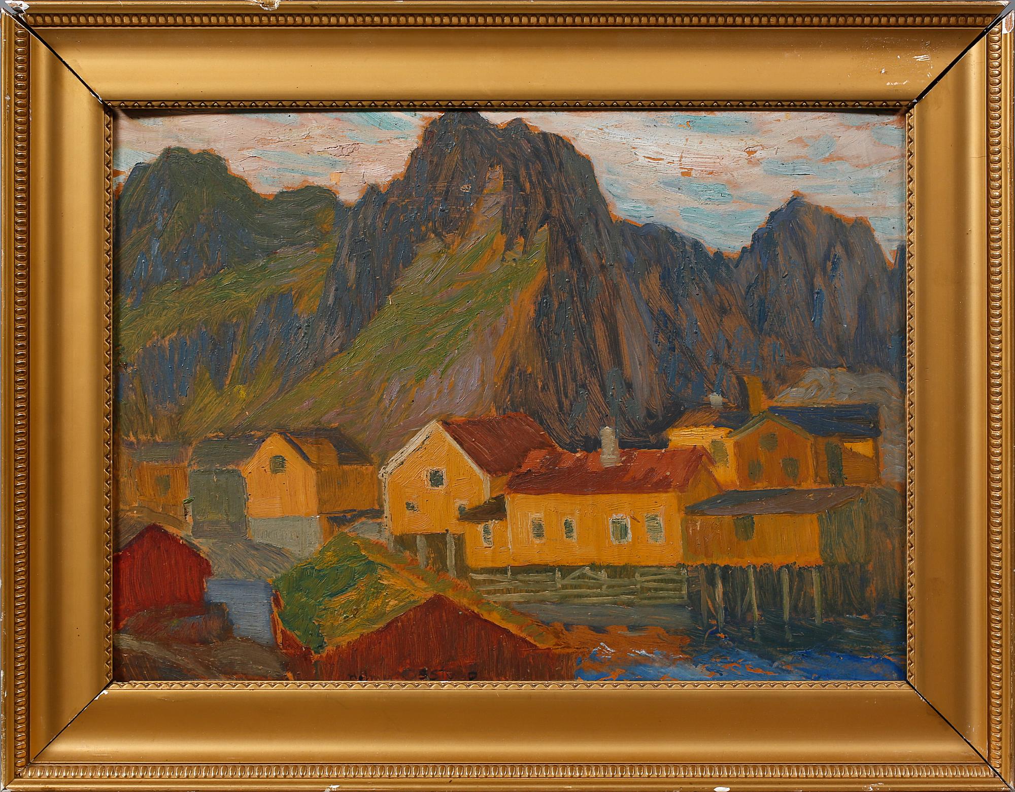 HELMER OSSLUND, olja på smörpapper, signerad.