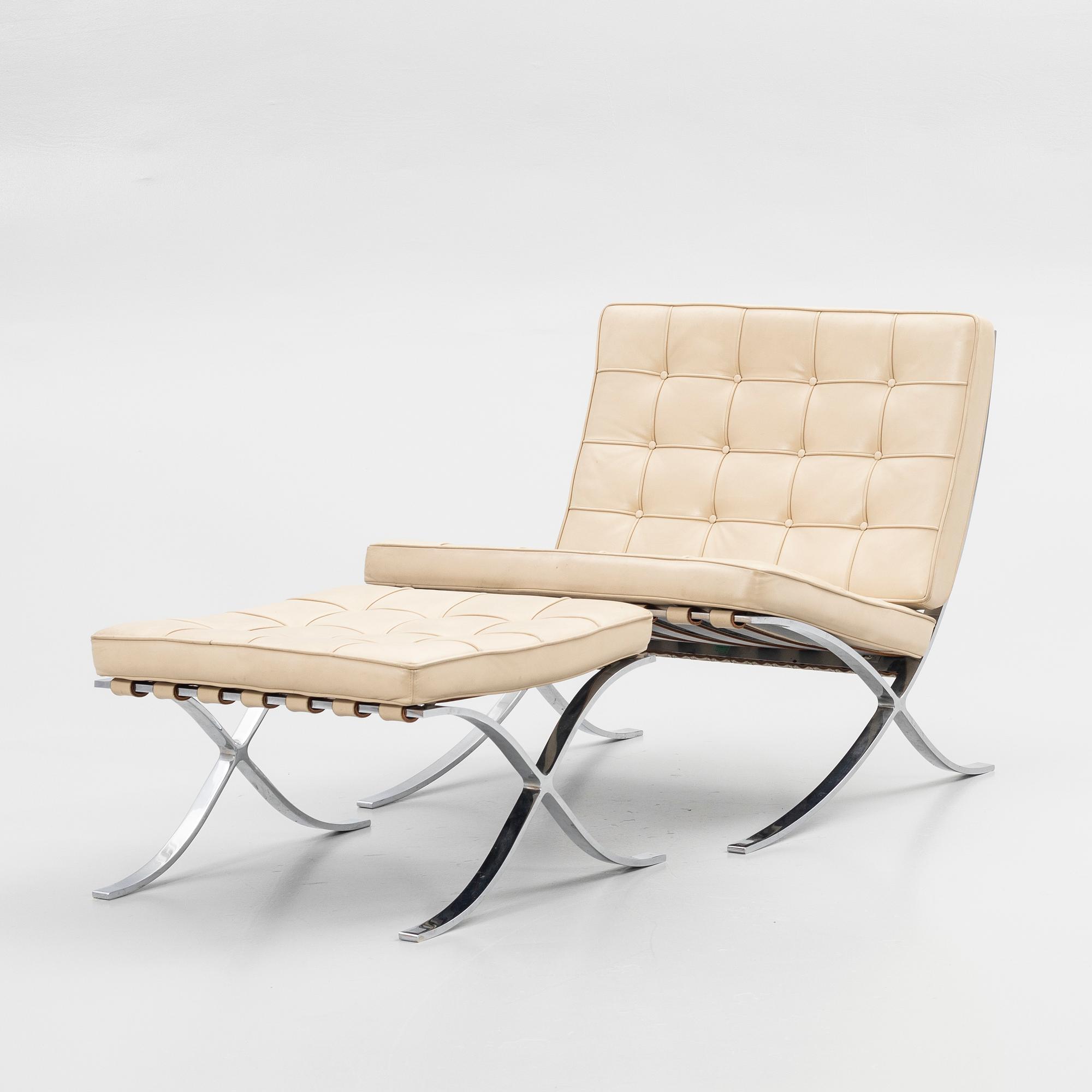 Ludwig Mies van der Rohe, fåtölj, "Barcelona", Knoll Studio.