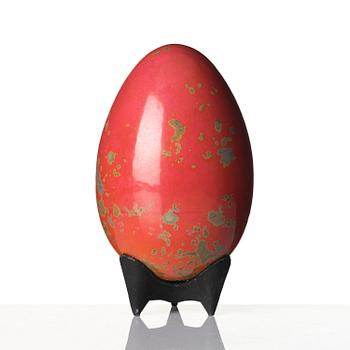 Hans Hedberg, a faience sculpture of an egg, Biot, France.