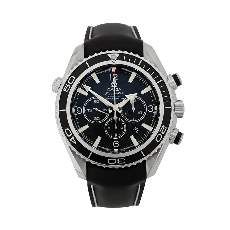 Omega - Seamaster Planet Ocean. Chronograph Steel / rubber band. 45.5mm. 2011.