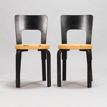 Alvar Aalto, mid-20th-century '66' chairs for Artek, Finland.