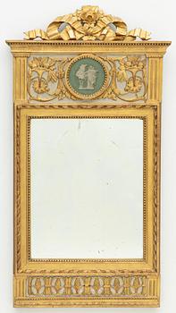 Mirror, late Gustavian, circa 1800.