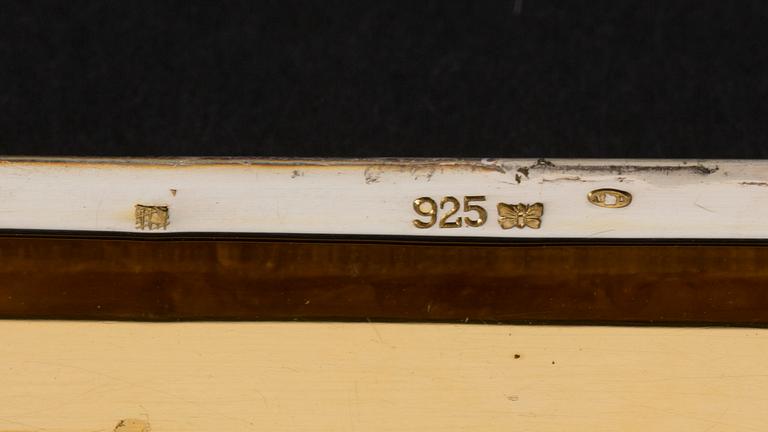 CIGARETTETUI, silver, Frankrike, svenska importstämplar. Vikt ca 148 g.