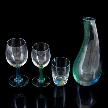 A second half of the 20th century 'Nobis' glass service by Kjell Engman for Kosta-Boda.