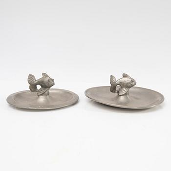 Just Andersen, A group of tin objects, 4 pcs, Denmark, first half of the 20th century.