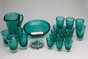 GLASSERVIS, 23 delar, Venini, Murano.