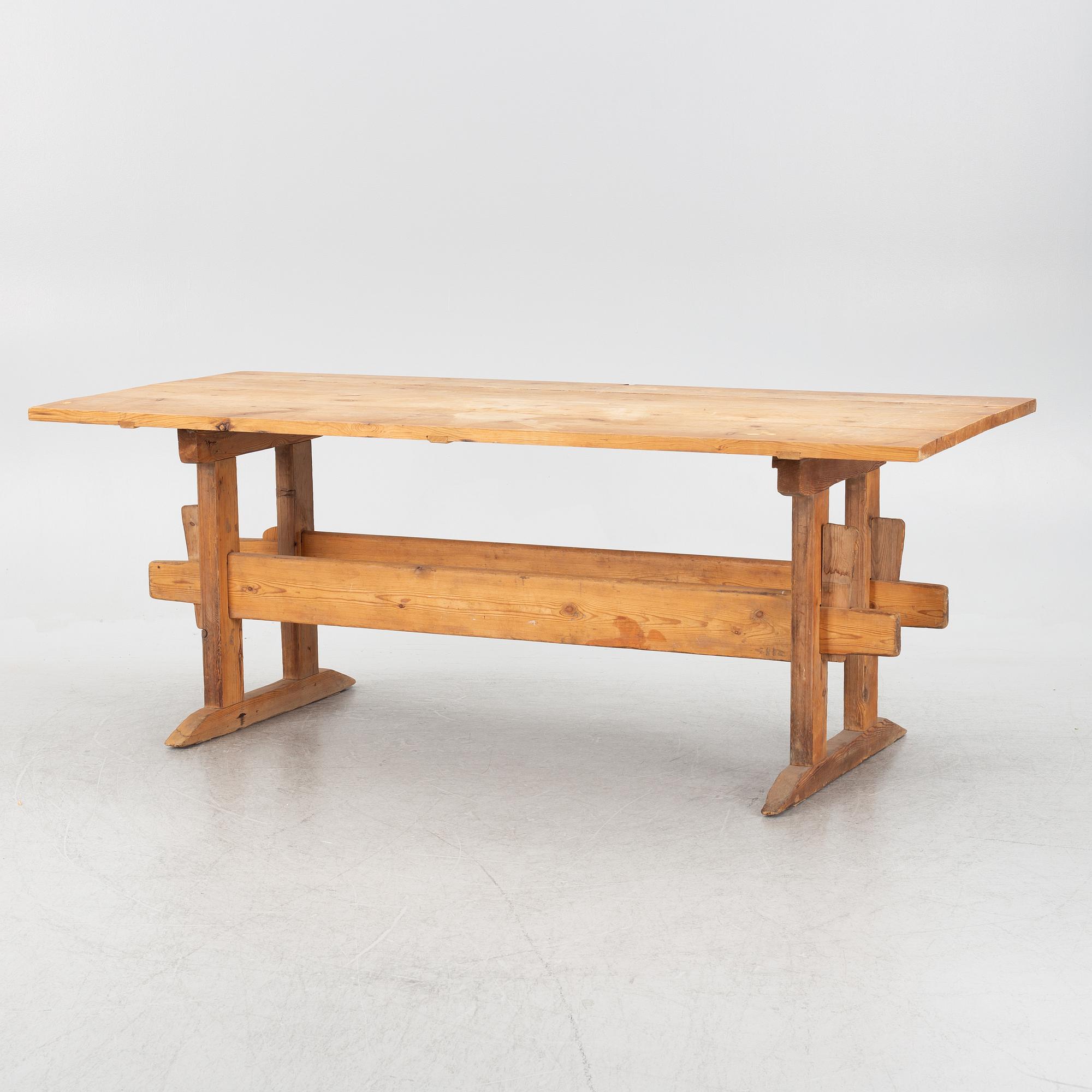 Pinewood table, first half of the 20th century.