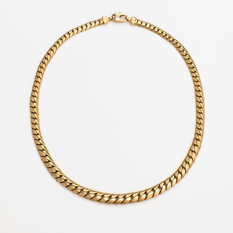A 14K gold necklace. Finnish import marks.
