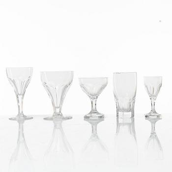 Elis Bergh, an 83-piece 'Rosersberg' glass service, Kosta.