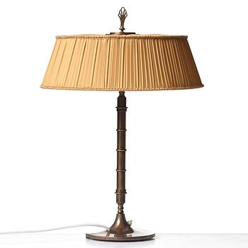 Harald Elof Notini, a Swedish Grace bronze table lamp for Böhlmarks 1930's.