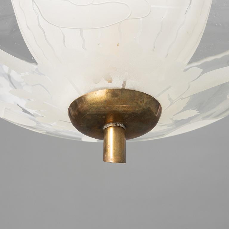 Erik Kinell, taklampa, Glössner & Co, Swedish Modern, 1940-tal.