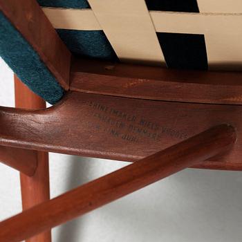 A Finn Juhl 'NV-45' teak easy chair, by cabinetmaker Niels Vodder, Denmark 1950's.