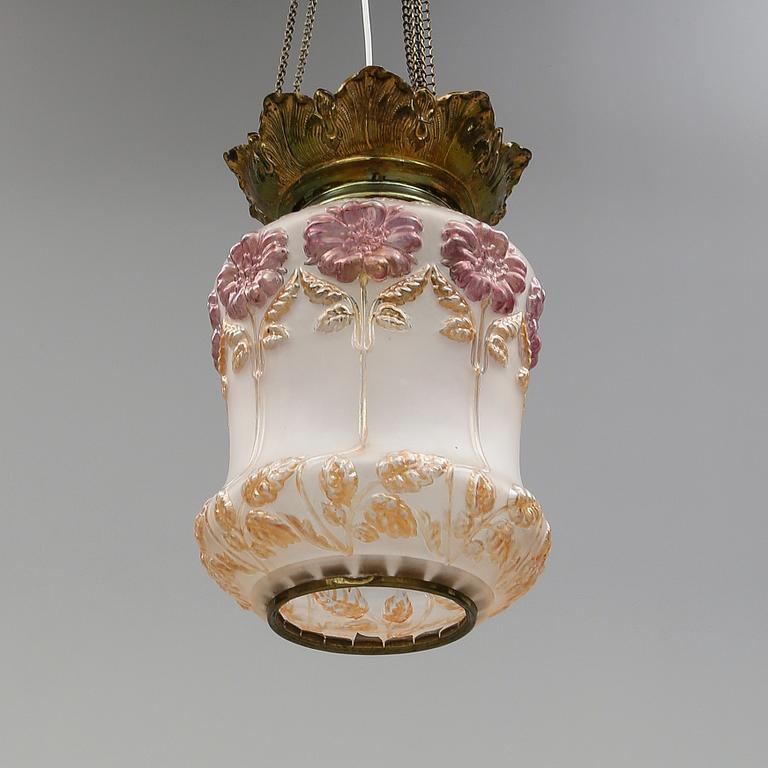 MÅNSKENSAMPEL, glas, omkring år 1900. Höjd ca 30 cm.