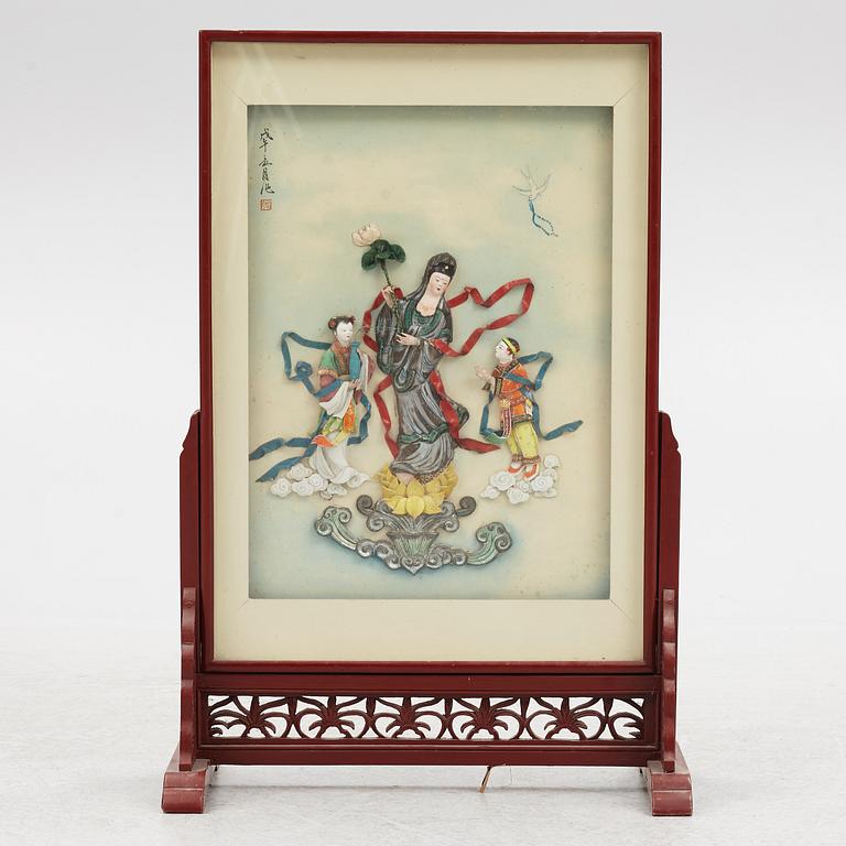 A metal relief, China, second half of the 20th century.