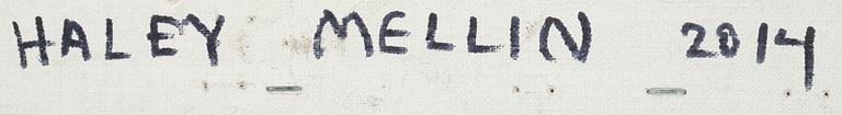 Haley Mellin, UV-cured ink on oil-primed linen, signed and dated 2014 on verso.