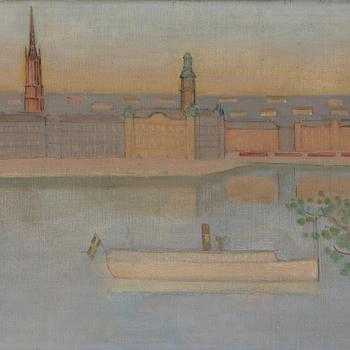 Einar Jolin, View over Riddarholmen and Gamla Stan, Stockholm.