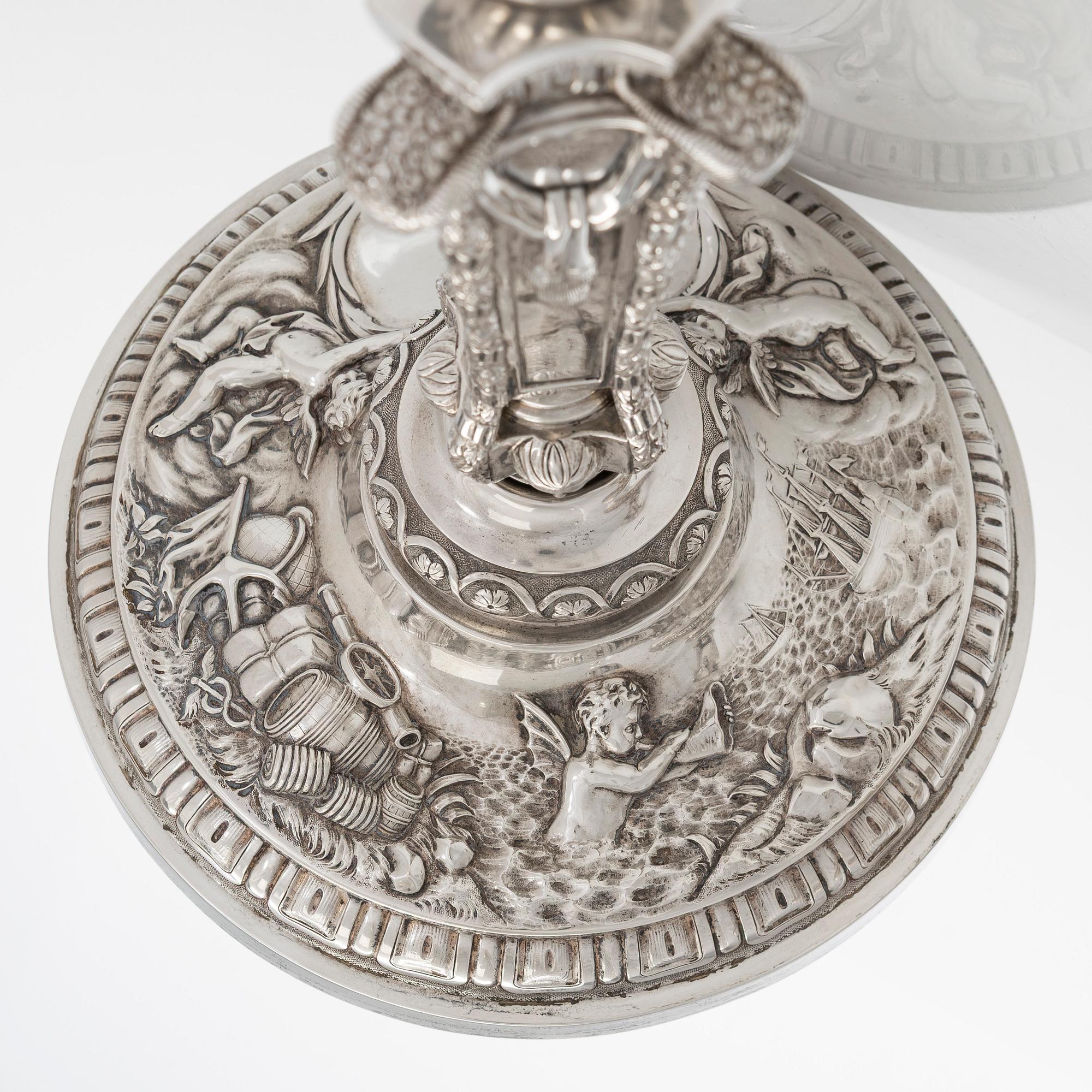 Christian Hammer, kandelabrar, ett par, silver, Stockholm 1854-1863.