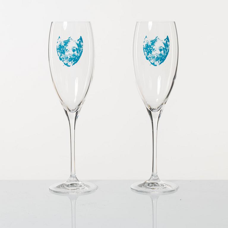 Dom Perignon, Champagneglas, 8 st, Andy Warhol Tribute Collection.