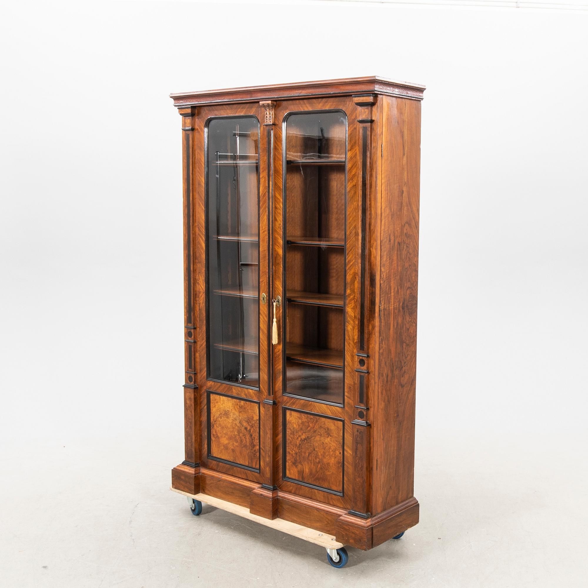 A late Empire mahogany book case.
