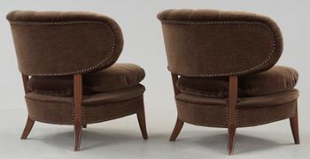 FÅTÖLJER, ett par, Otto Schultz, 1940-50-tal.