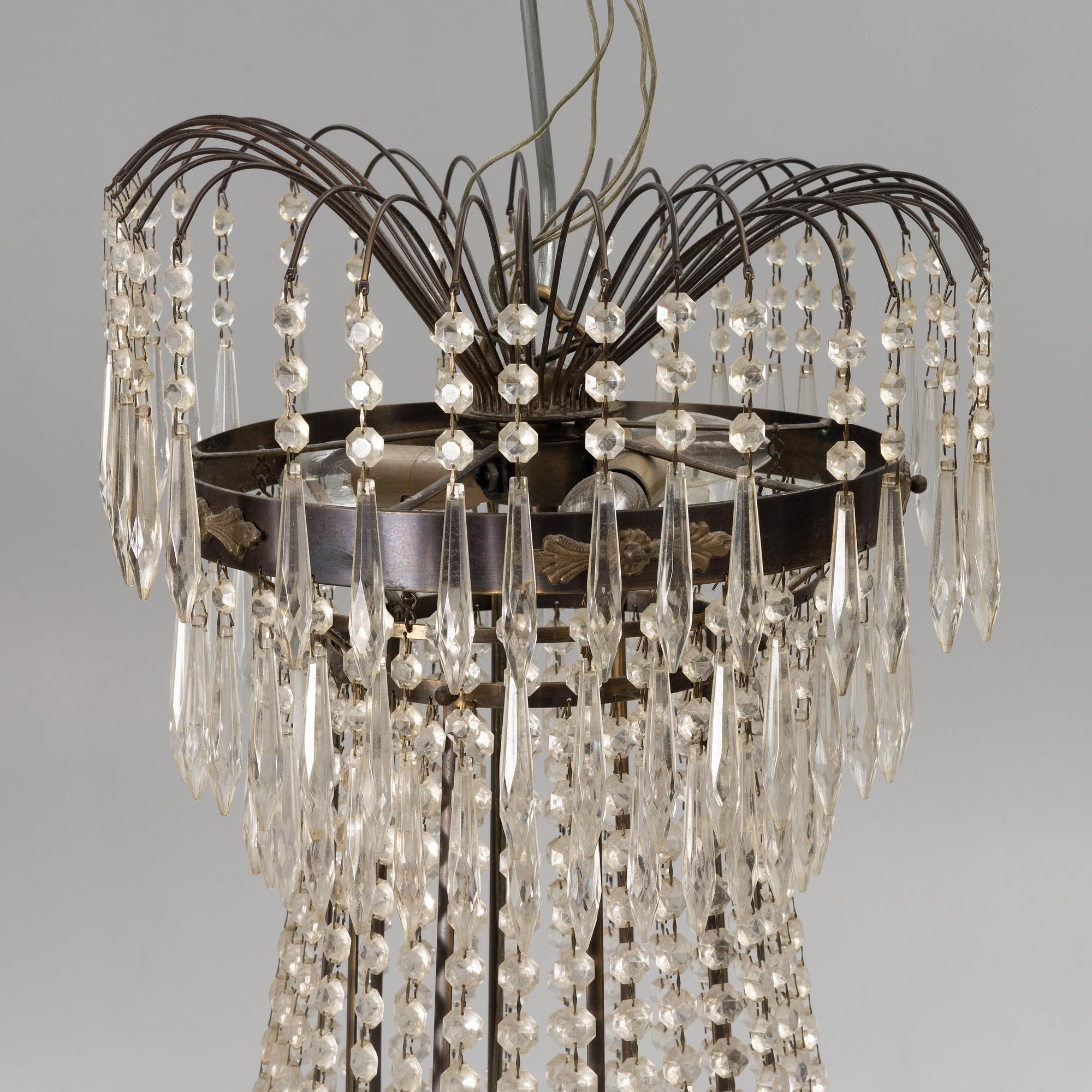 Chandelier, Empire style, second half of the 20th century.