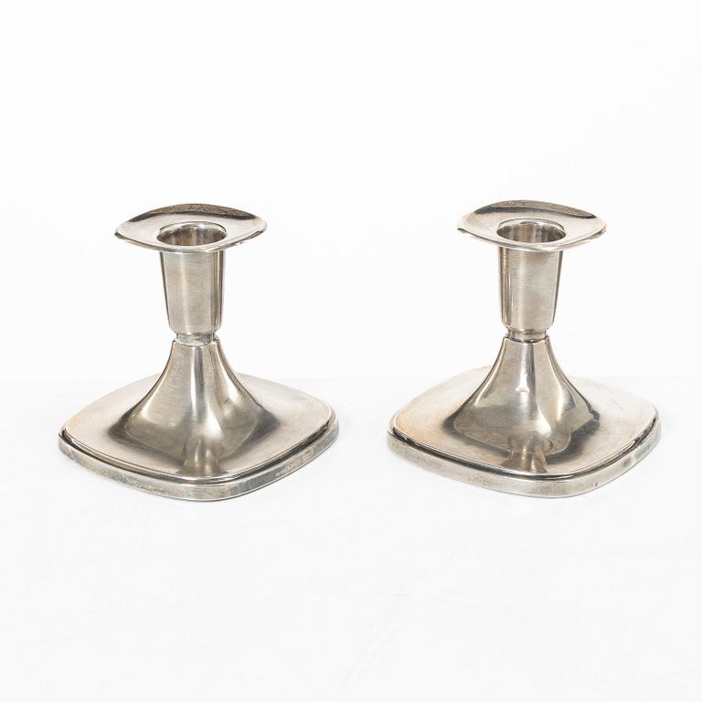 Tore Eldh, A pair of silver candle sticks, Ceson, Gothenburg, Sweden, 1968-69.