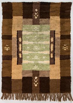 A.W Raitio, A Finnish long pile Ryijy Rug, for Neovius. Circa 150 x 105 cm.