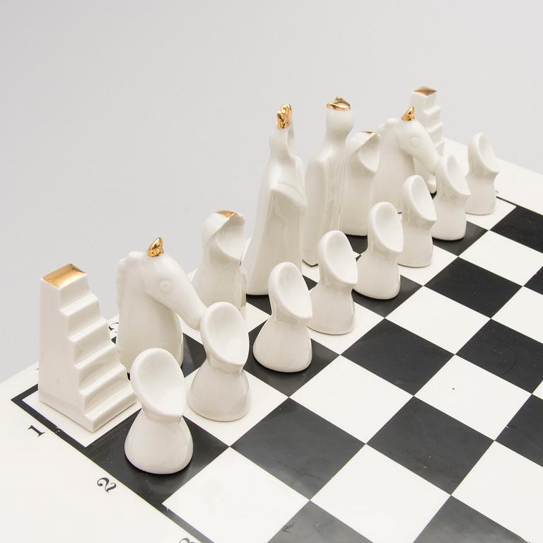 A CHESS SET, signed Pauli Partanen, Arabia Finland.