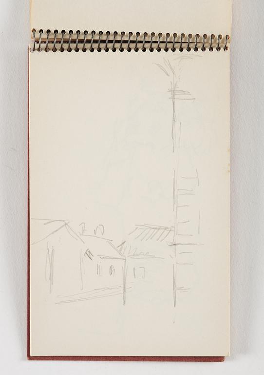 Lotte Laserstein, 10 små skissblock med teckningar.