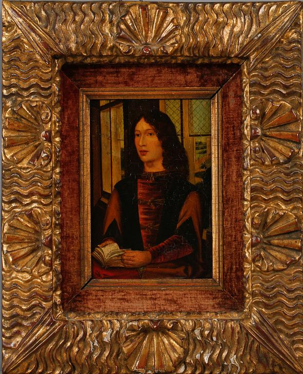 HANS MEMLING, efter, olja på pannå, osignerad, 1800-tal.