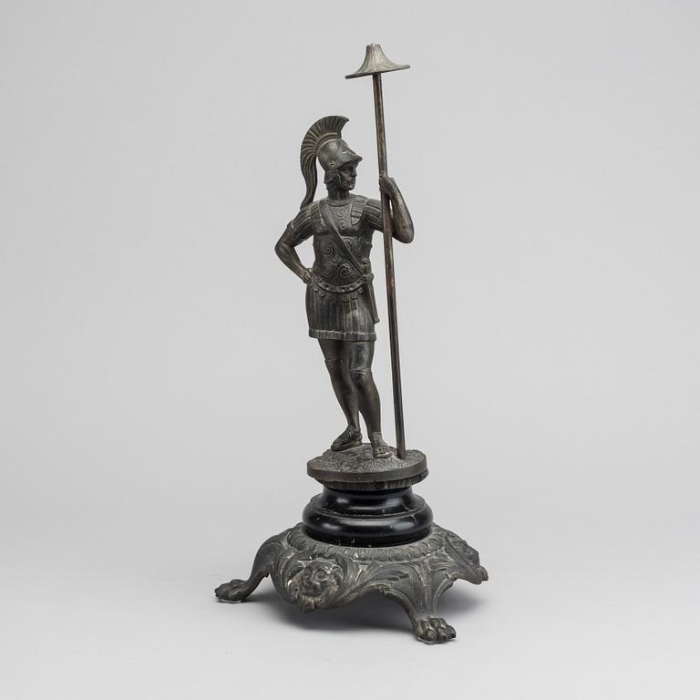 SKULPTUR, patinerad metall.  A.M Nacht 6821. Omkring 1900.