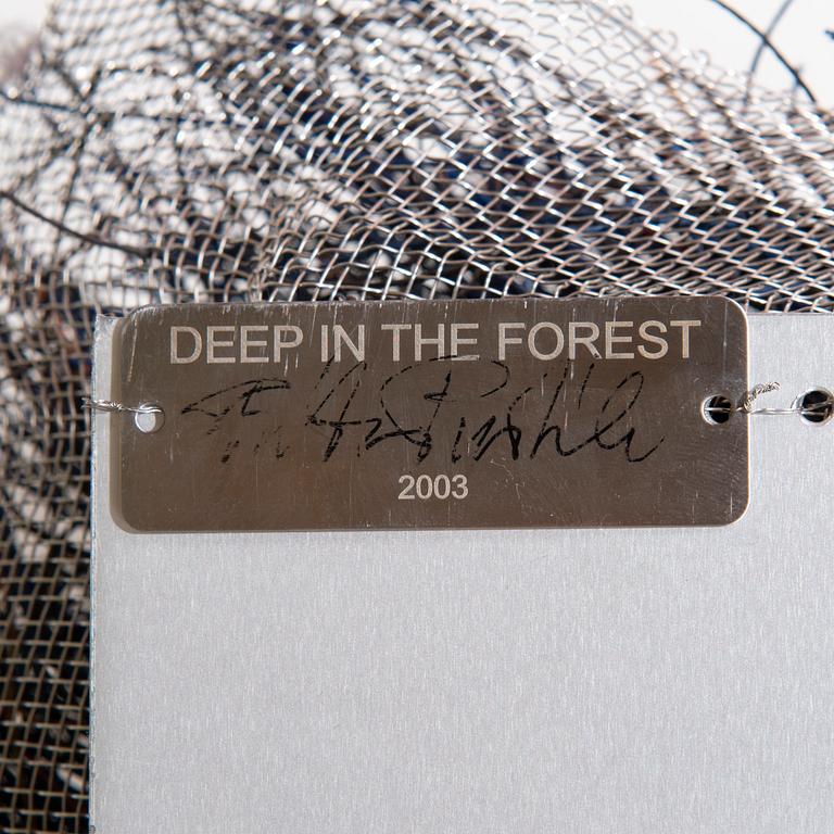 RITVA PUOTILA, taidetekstiili, "Deep in the Forest", signeerattu Ritva Puotila Woodnotes 2003.