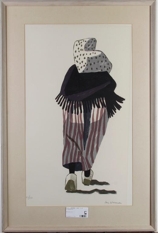 NORRMAN, LARS. Litografier, 2 st. Sign. o numr. 23/310, resp. dedikation.