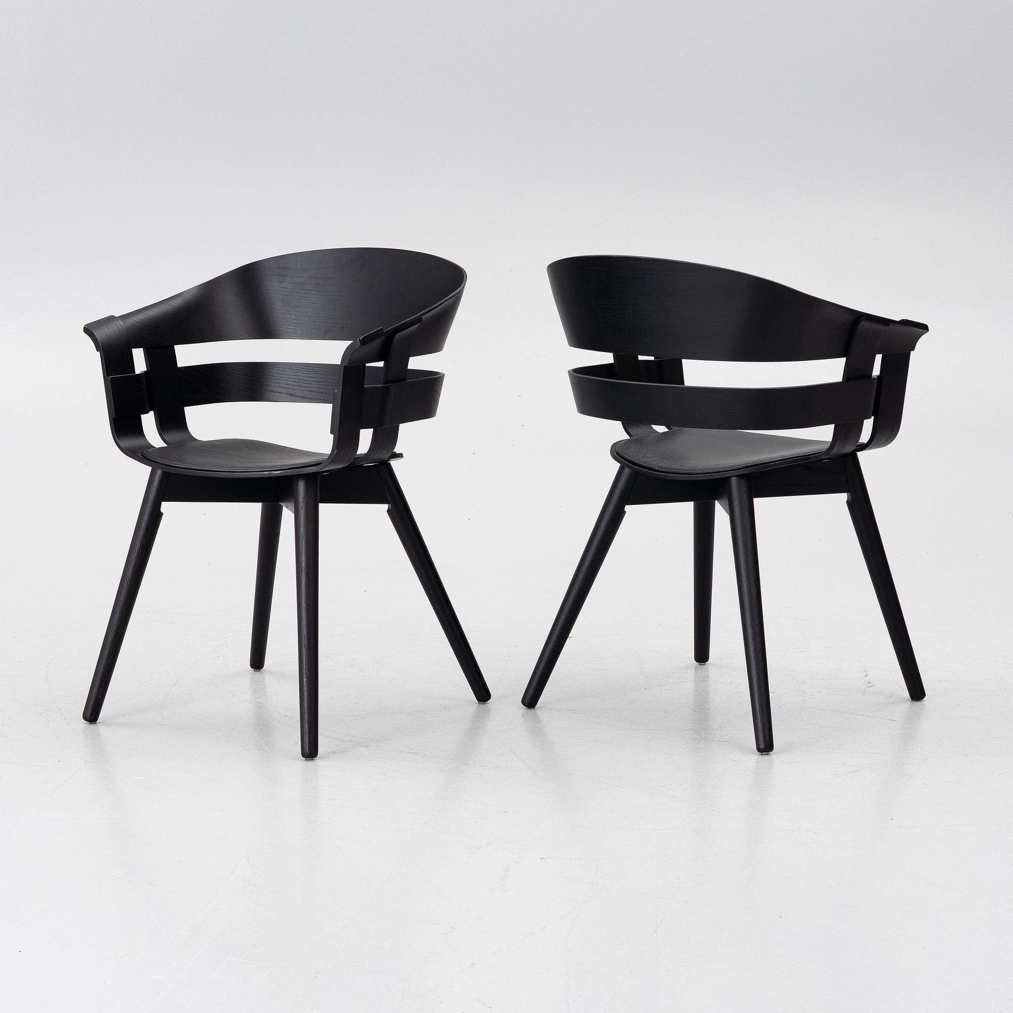 Jesper Ståhl, Karl Malmvall, karmstolar, 4 st, "Wick Chair", Design House Stockholm, samtida.