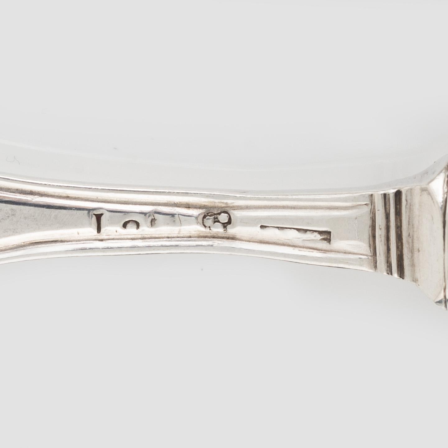 Dessert cutlery, 31 pieces, silver, Carl Gideon Renander, Stockholm, 18th century and C.F. Björnstedt, 19th century.
