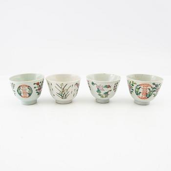 Parti, 14 delar, porslin. Sen Qingdynasti/1900-tal.