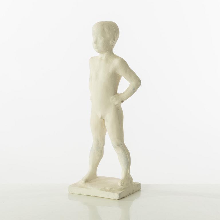 Gudmar Olovson, sculpture. Plaster. Signed. Height 22 cm, length 8 cm.