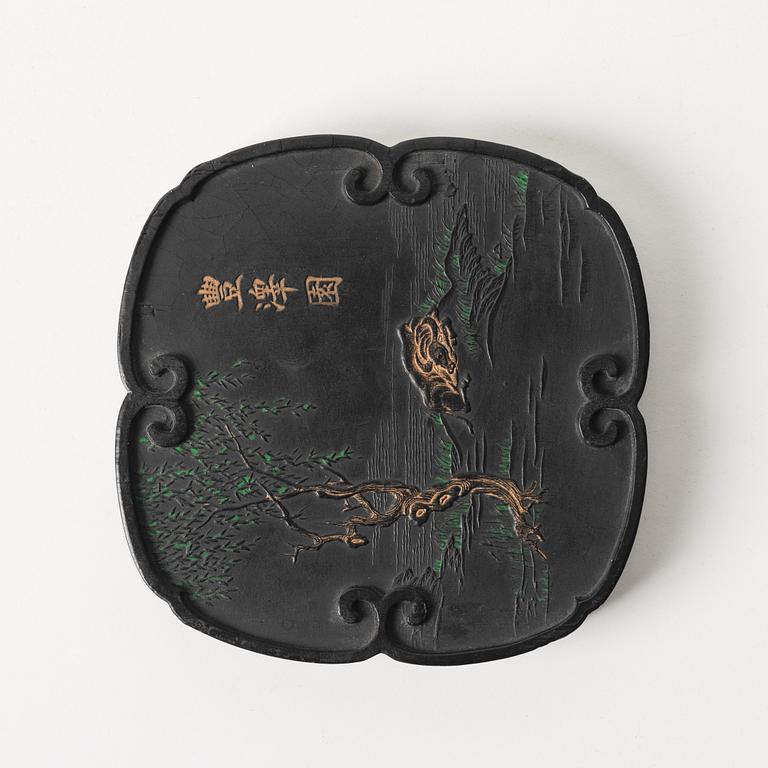 An ink cake, Qing dynasty.