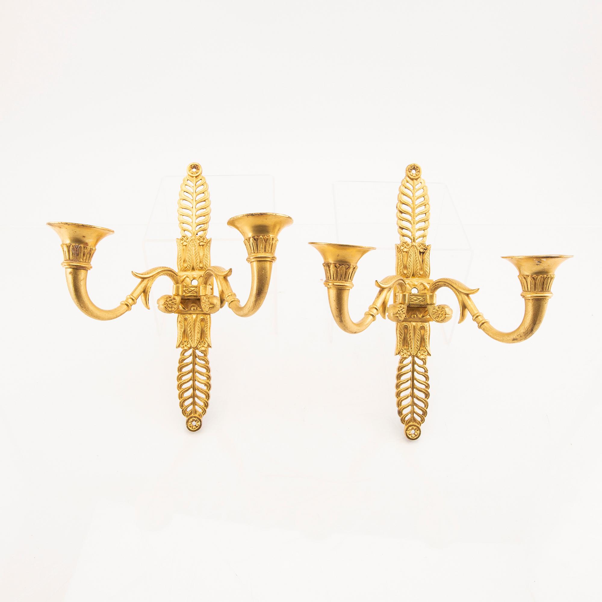 Appllquer, a pair, Senempire mid-19th century, bronze.