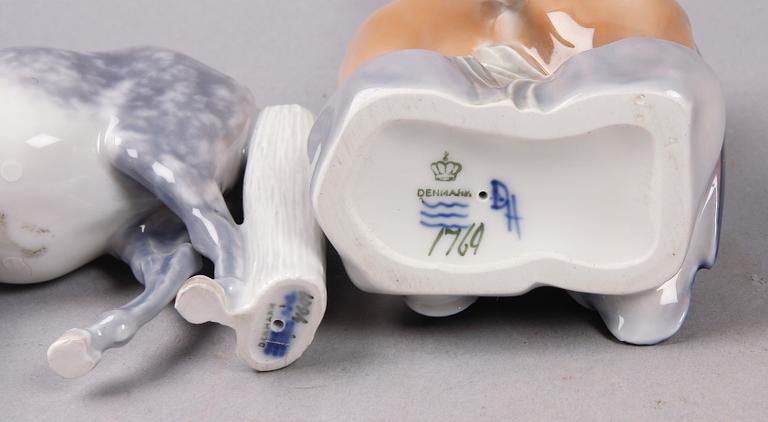 FIGURINER, 5 st, porslin, Royal Copenhagen, Danmark.