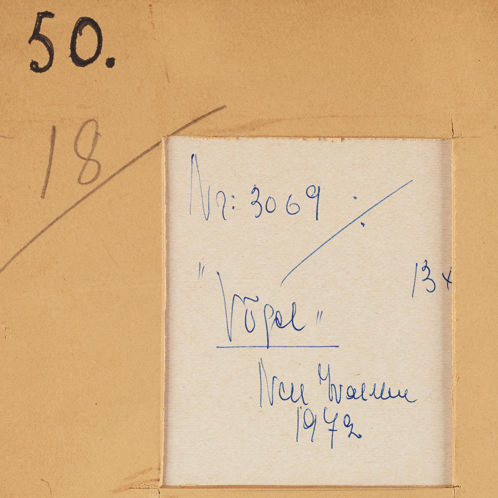 NELL WALDEN, mixed media on print, signed and dated-71.