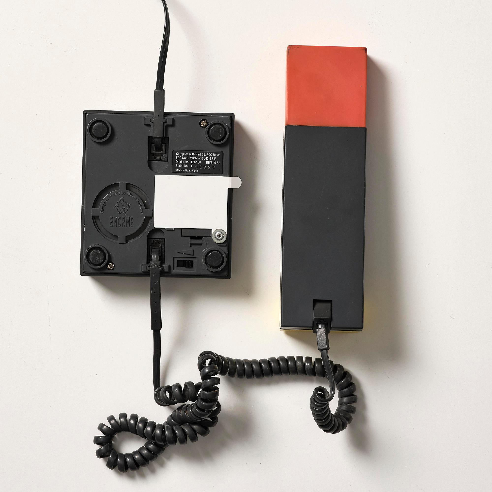 Ettore Sottsass, & David Kelley, telefon, "Enorme", Enorme Corporation, Italien, efter 1986.