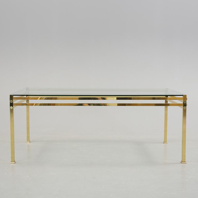 SOFFBORD, glas och mässing, 1900-talets sista kvartal.