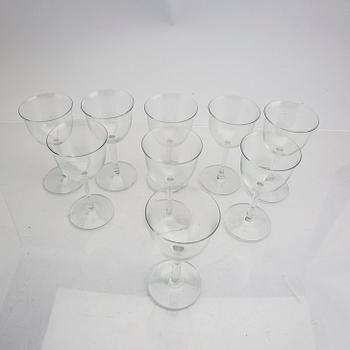 Signe Persson-Melin, vinglas 9 st Kosta provkollektion.